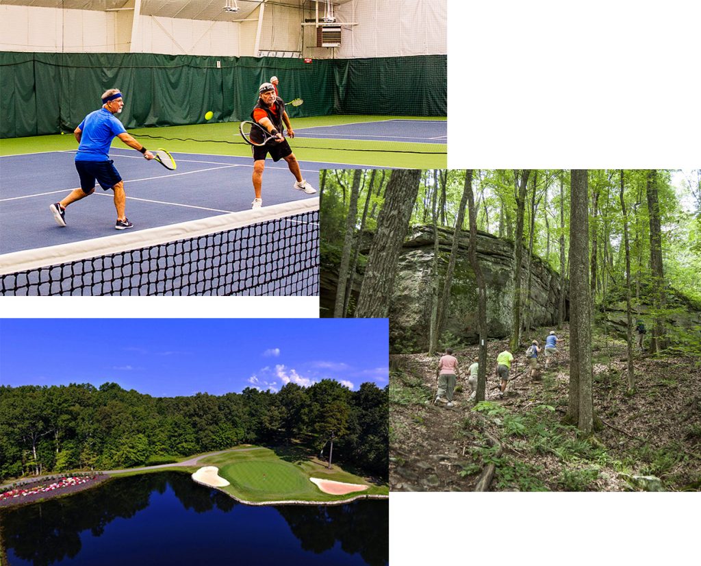 Tennis, Hiking, Golf